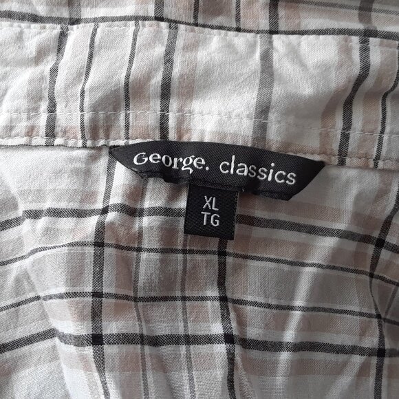 George Classics 100% Cotton Plaid Top XL - Picture 6 of 7